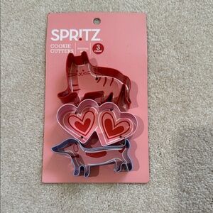 Spritz Red and Pink Pet Cookie Cutters Set